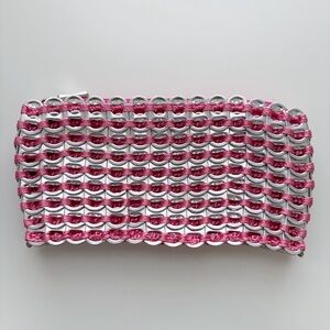 Escama Studio Chica Rosa Pop Tab Clutch Bag 8" X 4"